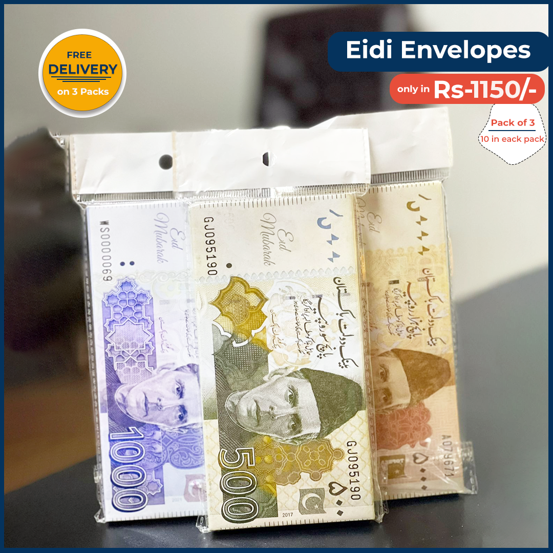 Eidi Envelopes Pack Of 3 | Eid Gift Money Envelopes